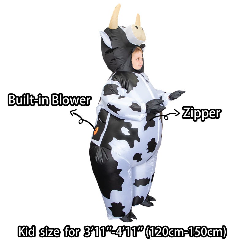 Stegosaurus Inflatable Cow Costume Kids  Boys Halloween Costume Blow Up Costumes for Kid Funny Cow Suit for Cosplay Party - Image 3